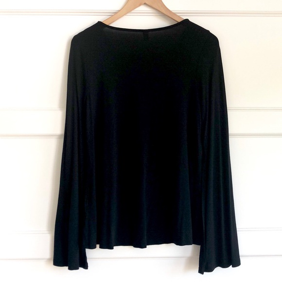 BP. Split Bell Sleeved Long Sleeve Tee in Black - Picture 3 of 5